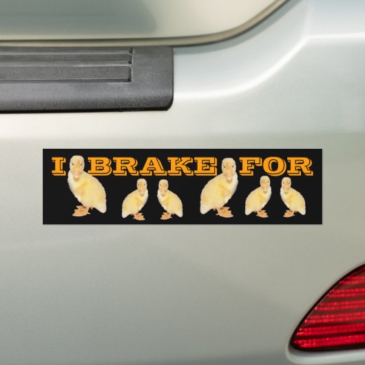 IK BRAKE VOOR Gele Duckige Foto gepersonaliseerd Bumpersticker (Op auto)