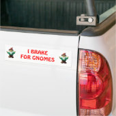 IK BRAKE VOOR GNOMEN (RED) BUMPERSTICKER (Op Truck)