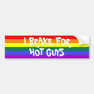 IK BRAKE VOOR HOT GUYS BUMPERSTICKER