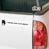 Ik Brake voor winkels. Bumpersticker (Op Truck)