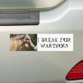 IK BREAK NAAR WARTHOGS BUMPERSTICKER (Op auto)
