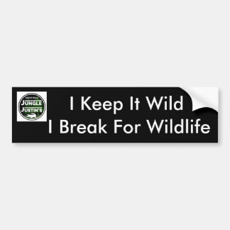 Ik breek af voor Bumpersticker van wilde dieren