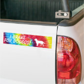 Ik breek af voor Doggos Tie Dye Bumpersticker (Op Truck)