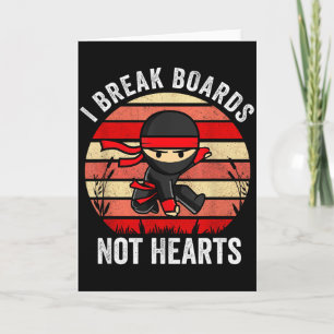 Ik breek borden, geen harten Ninja Valentijnsdag G Kaart