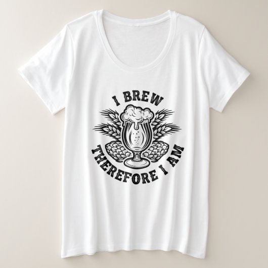 Ik breek dus ik ben grote maat t-shirt (Design voorkant)