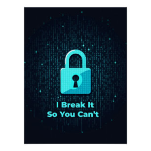 Ik breek het, dus je kunt het niet perfect poster