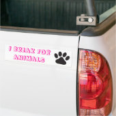 Ik breek uit voor dieren bumpersticker (Op Truck)