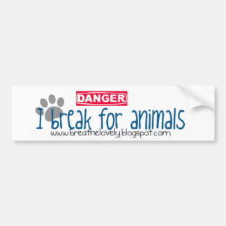 Ik breek voor dieren bumpersticker