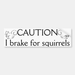 Ik breek voor eekhoorns bumpersticker