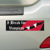 Ik breek voor Vampires Red Lips Bumper Bumpersticker (Op auto)