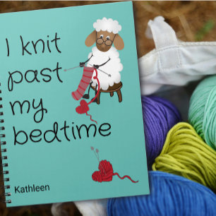 Ik Brei Na Mijn Bedtijd Schaap Aangepaste Notitieb Notitieboek