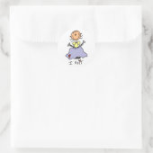 Ik Brei Ronde Sticker (Tas)