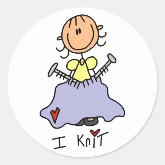 Ik Brei Ronde Sticker (Voorkant)