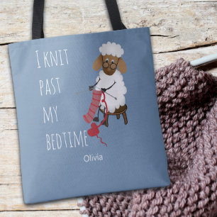Ik Brei Voorbij Mijn Bedtijd Schapen Breiliefhebbe Tote Bag