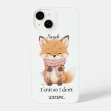 Ik brei zodat ik de iPhone 14 hoes niet uitrafel