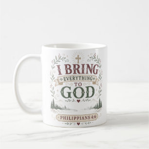 Ik breng alles naar God Christelijk geloof quote Koffiemok