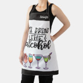 Ik breng de alcoholkleurige cocktails grappig. schort (Insitu)