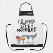 Ik breng de alcoholkleurige cocktails grappig. schort (Voorkant)