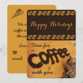 Ik breng de koffie-Kaart van RoseWrites Feestdagenkaart (Voorkant / Achterkant)