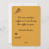 Ik breng de koffie-Kaart van RoseWrites Feestdagenkaart (Achterkant)