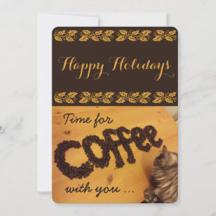 Ik breng de koffie-Kaart van RoseWrites Feestdagenkaart