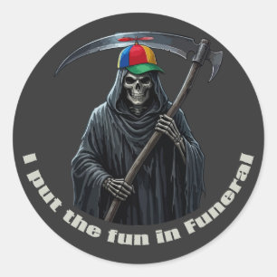 Ik Breng de Pret in de Begrafenis Ronde Sticker