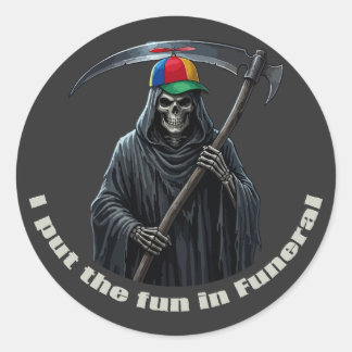Ik Breng de Pret in de Begrafenis Ronde Sticker