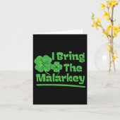 Ik breng de Shenanigans Funny St Patrick's Day Kaart (Gele Bloem)