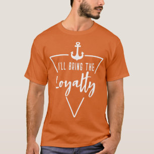 Ik breng de vrijheidsbride Bridesmaid Boat Beach T-shirt