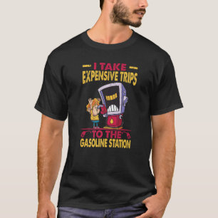Ik breng dure reizen naar het benzinestation t-shirt