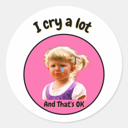 Ik breng een partij en dat is oké - Cute Girl Ronde Sticker (Voorkant)