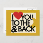 Ik breng je naar de maan en terug briefkaart (Voorkant / Achterkant)