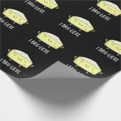 Ik Brie-live Positieve Brie Cheese Pun Dark BG Cadeaupapier (Hoek)