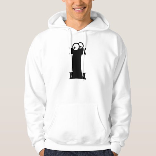 Ik, brief met oogballen hoodie (Voorkant)