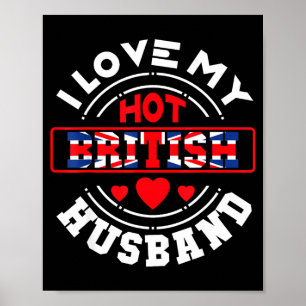 Ik Britse echtgenoot Union Jack Poster