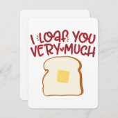 Ik Brood Je Heel Erg | Grappige Brood Punt | Schat Feestdagenkaart (Voorkant / Achterkant)