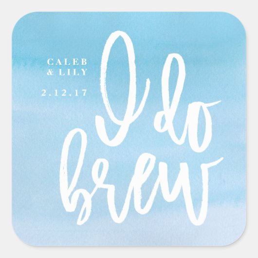 Ik brouw bier label, bruiloft fles label (Voorkant)