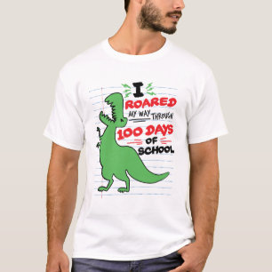 Ik brulde mijn weg door 100 Dagen van School Dino T-shirt
