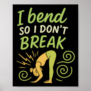 Ik Buig Dus Breek Niet Yoga Mindvol Grafisch Poster
