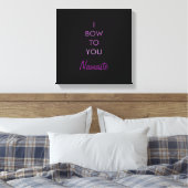 Ik buig voor je, Namaste, gewikkeld canvas Afdruk (Insitu (Slaapkamer))