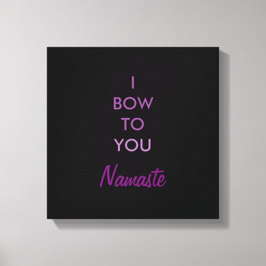 Ik buig voor je, Namaste, gewikkeld canvas Afdruk (Voorkant)