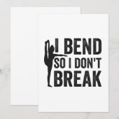 Ik buig zodat ik geen grappig yoga cadeau verbreek kaart (Voorkant / Achterkant)