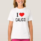 IK ❤️ CALICO I LIEFT VAN CALICO I HEART CALICO T-SHIRT (Voorkant)
