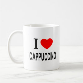 Ik ❤️ CAPPUCCINO Ik hou van CAPPUCCINO Ik hart CAP Koffiemok