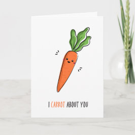 Ik carrot om jou heen Grappige woordspeling Kaart