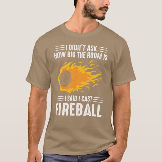 Ik cast Fireball Wizard Tovenaar DM GiftTRPG meisj T-shirt (Voorkant)