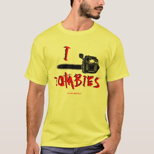 Ik Chainzaag Zombies T-shirt (Voorkant)