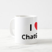Ik ❤️ ChatGPT Koffiemok (Voorkant links)