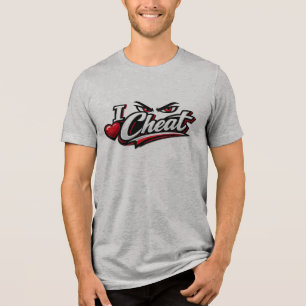 Ik Cheat Bold Typography T-Shirt