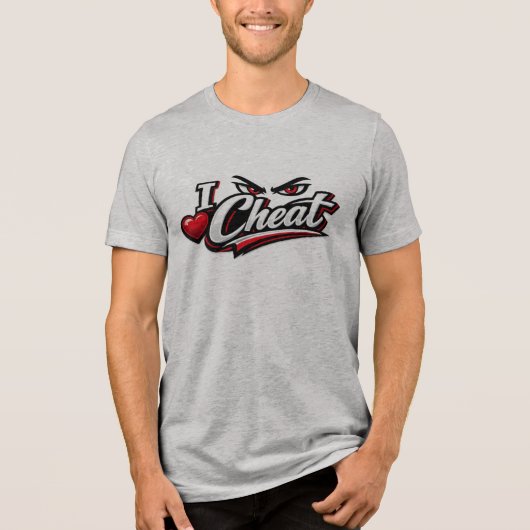 Ik Cheat Bold Typography T-Shirt (Voorkant)